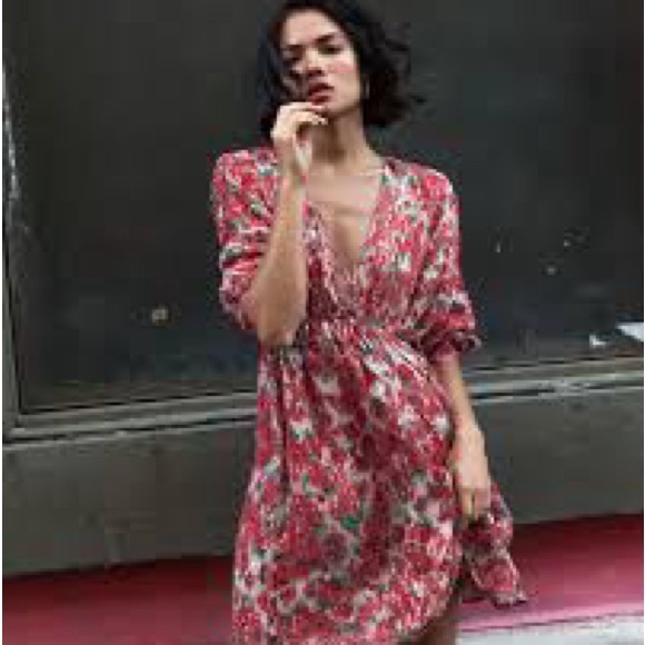 The Kooples Red Floral Mini Dress - Picture 3 of 6